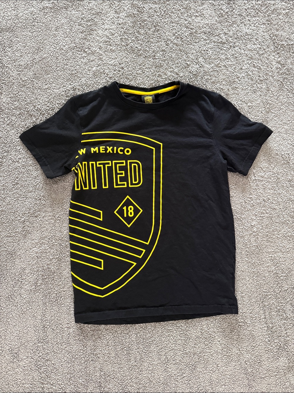 Kids Black & Yellow 'United' Graphic Short-Sleeve Tee